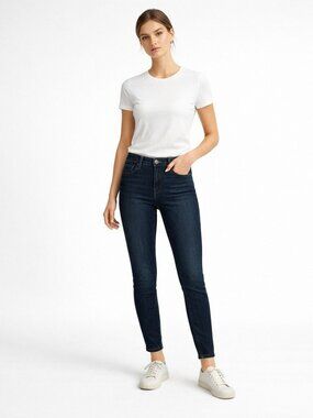 Liverpool Abby Skinny Silky Soft LM2000F62 Black Rinse Stretch Jean Leggings 4